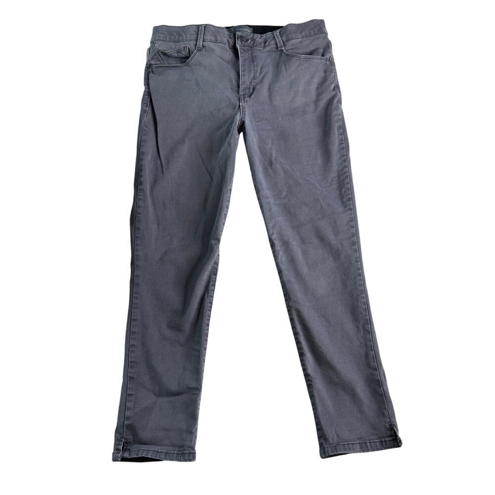 Wit & Wisdom Gray Slim Straight Jeans Women’s Size 10 Stretch Denim Mid Rise